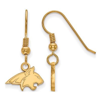 Montana State University Gold-Plated Sterling Silver Bobcat Earrings