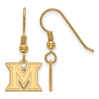 Miami University Gold-Plated Sterling Silver Ohio 'm' Letter M Earrings