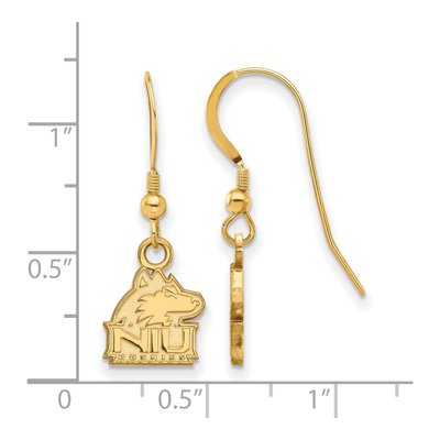 Northern Illinois University Gold-Plated Sterling Silver NIU Huskies Earrings – view 2