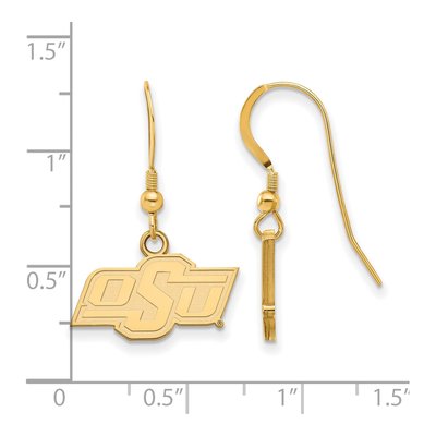 Oklahoma State University Gold-Plated Sterling Silver O-S-U Earrings – view 2