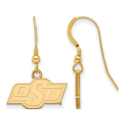 Oklahoma State University Gold-Plated Sterling Silver O-S-U Earrings