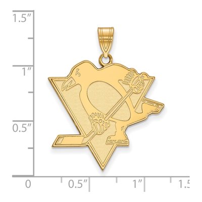 Pittsburgh Penguins Gold-Plated Sterling Silver Extra Large Pendant – view 2