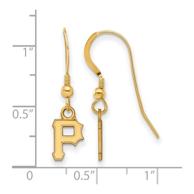 Pittsburgh Pirates Gold-Plated Sterling Silver Dangle Earrings – view 2