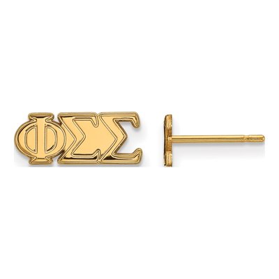 Phi Sigma Sigma Gold-Plated Sterling Silver Extra Small Earrings