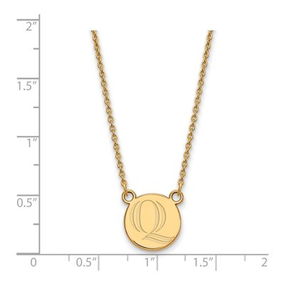 Quinnipiac University Gold-Plated Sterling Silver Small Letter Q Pendant Necklace – view 2
