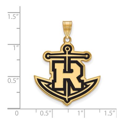 Rollins College Gold-Plated Sterling Silver Extra Large Anchor Pendant – view 2