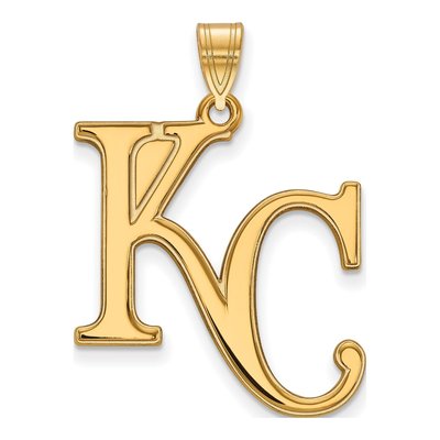Kansas City Royals Gold-Plated Sterling Silver Extra Large K-C Pendant