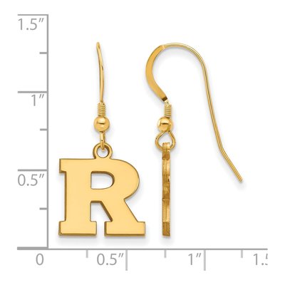Rutgers University Gold-Plated Sterling Silver Letter R Earrings – view 2