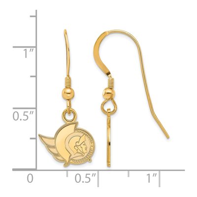 Ottawa Senators Gold-Plated Sterling Silver Wire Earrings – view 2