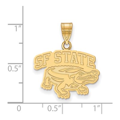 San Francisco State University Gold-Plated Sterling Silver Small Medium Pendant – view 2