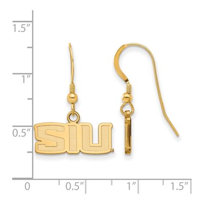 Southern Illinois University Gold-Plated Sterling Silver SIU Earrings – view 2