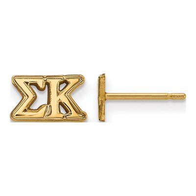 Sigma Kappa Gold-Plated Sterling Silver Stud Earrings