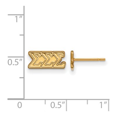 Sigma Sigma Sigma Gold-Plated Sterling Silver Earrings – view 2