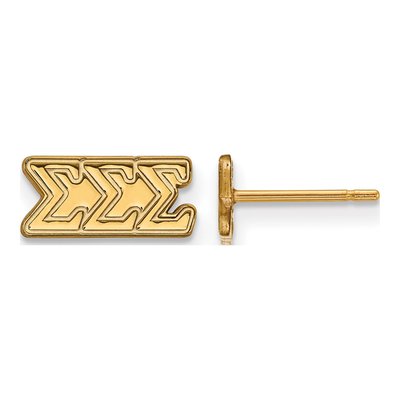 Sigma Sigma Sigma Gold-Plated Sterling Silver Earrings