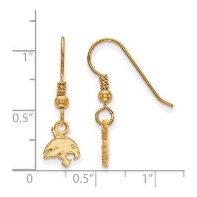 Texas State University Gold-Plated Sterling Silver Bobcat Earrings – view 2