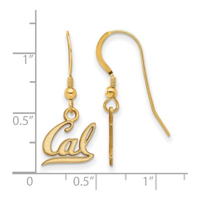 University of California Berkeley Gold-Plated Sterling Silver UC Extra Small Earrings – view 2