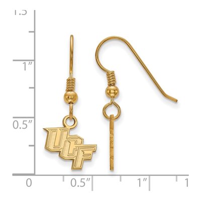 University of Central Florida Gold-Plated Sterling Silver UCF Knights Earrings – view 2