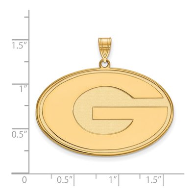 University of Georgia Gold-Plated Sterling Silver Extra Large Letter G Pendant – view 2