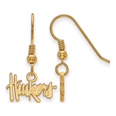 University of Nebraska Gold-Plated Sterling Silver Huskers Earrings