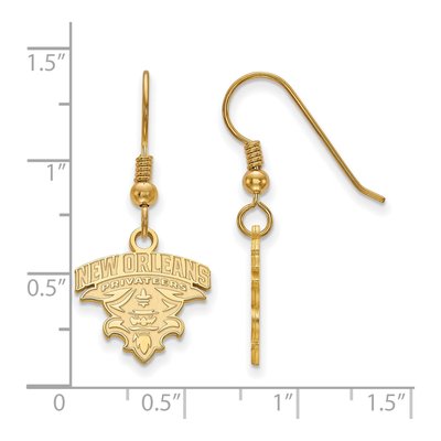 University of New Orleans Gold-Plated Sterling Silver Earrings – view 2
