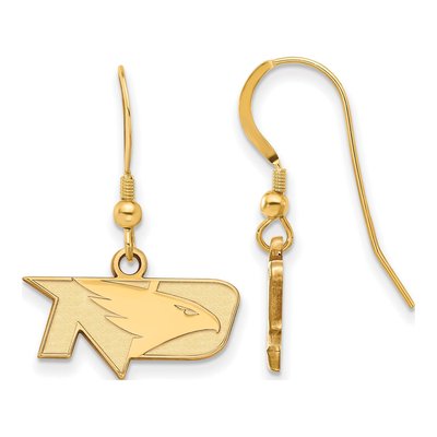 University of North Dakota Gold-Plated Sterling Silver UND Fighting Hawks Earrings