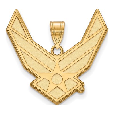United States Air Force Academy Gold-Plated Sterling Silver U.s Air Extra Large Pendant