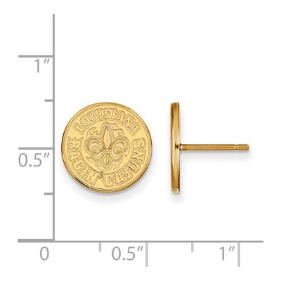 University of Louisiana at Lafayette Gold-Plated Sterling Silver Stud Earrings – view 2