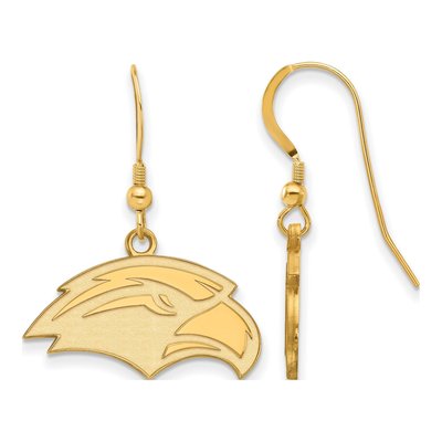 University of Southern Mississippi Gold-Plated Sterling Silver USM Eagle Earrings