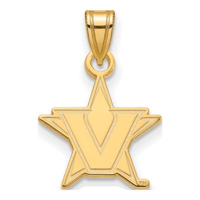 Vanderbilt University Gold-Plated Sterling Silver Small Pendant