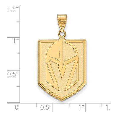 Vegas Golden Knights Gold-Plated Sterling Silver Extra Large XL Pendant – view 2