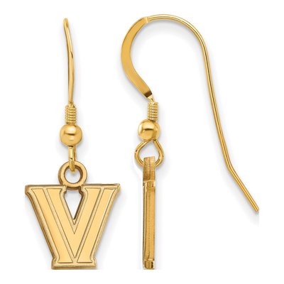 Villanova University Gold-Plated Sterling Silver Letter V Earrings