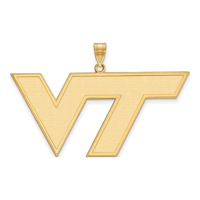Virginia Tech Gold-Plated Sterling Silver V-T Extra Large Pendant