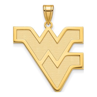 West Virginia University Gold-Plated Sterling Silver Extra Large Pendant