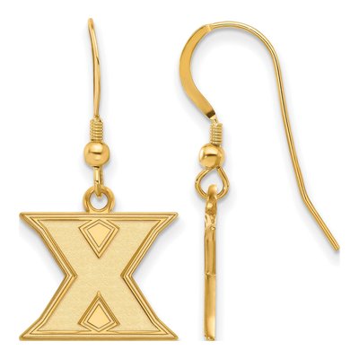 Xavier University Gold-Plated Sterling Silver Small Wire Letter X Earrings