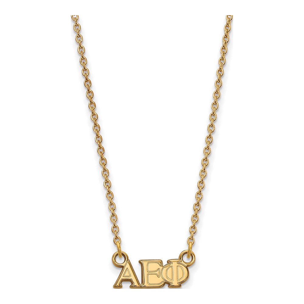 Alpha Epsilon Phi Gold-Plated Sterling Silver Extra Small Sorority Necklace