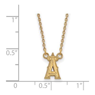 Los Angeles Angels Gold-Plated Sterling Silver LA Small Pendant Necklace – view 2