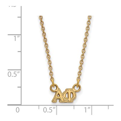 Alpha Phi Gold-Plated Sterling Silver Extra Small Sorority Necklace – view 2