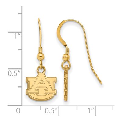Auburn University Gold-Plated Sterling Silver A-U Earrings – view 2