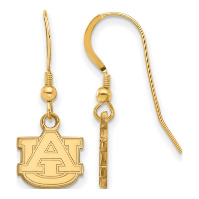 Auburn University Gold-Plated Sterling Silver A-U Earrings