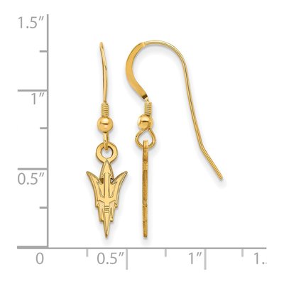 Arizona State University Gold-Plated Sterling Silver ASU Pitchfork Earrings – view 2