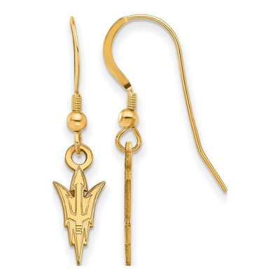 Arizona State University Gold-Plated Sterling Silver ASU Pitchfork Earrings