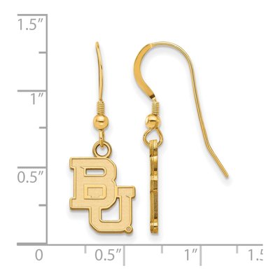 Baylor University Gold-Plated Sterling Silver Bears Earrings – view 2