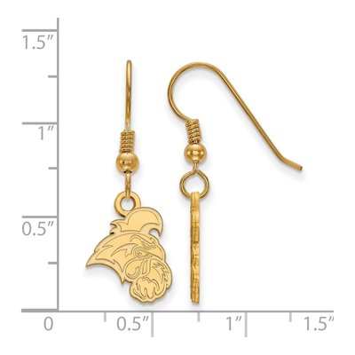 Coastal Carolina University Gold-Plated Sterling Silver Chanticleer Small Earrings – view 2