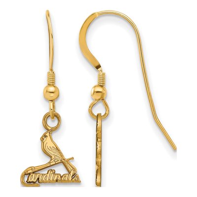 St. Louis Cardinals Gold-Plated Sterling Silver Dangle Earrings