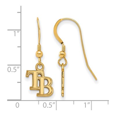 Tampa Bay Rays Gold-Plated Sterling Silver Dangle Earrings – view 2