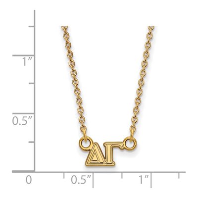 Delta Gamma Gold-Plated Sterling Silver Extra Small Pendant Necklace – view 2