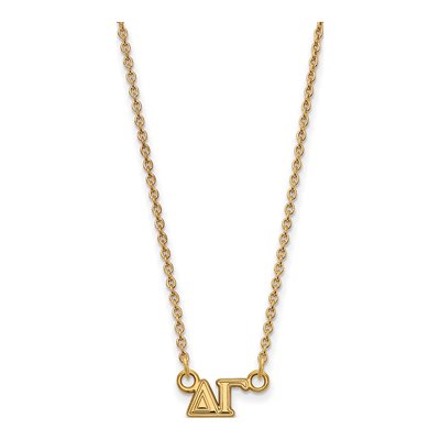Delta Gamma Gold-Plated Sterling Silver Extra Small Pendant Necklace