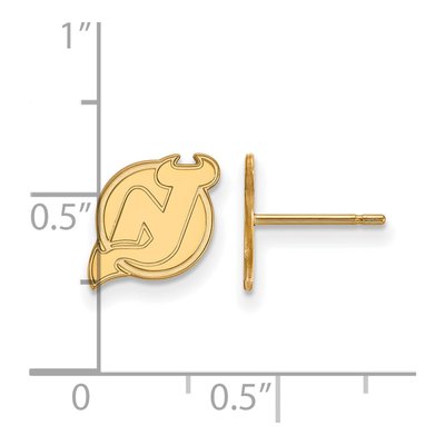 New Jersey Devils Gold-Plated Sterling Silver Earrings – view 2