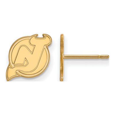 New Jersey Devils Gold-Plated Sterling Silver Earrings