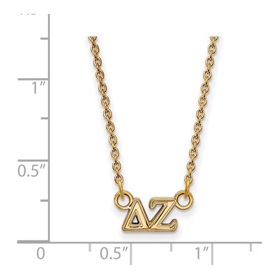 Delta Zeta Gold-Plated Sterling Silver Extra Small Sorority Necklace – view 2